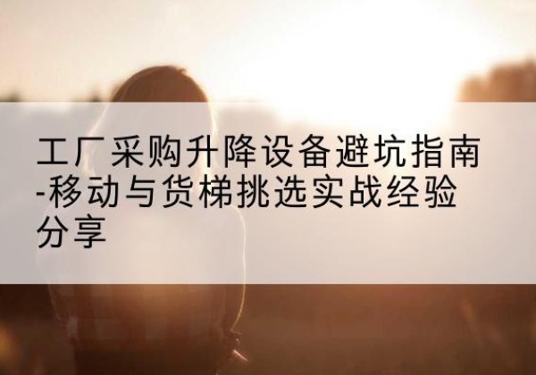 路桥移动式升降机怎么选-工厂采购升降设备避坑指南-移动与货梯挑选实战经验分享